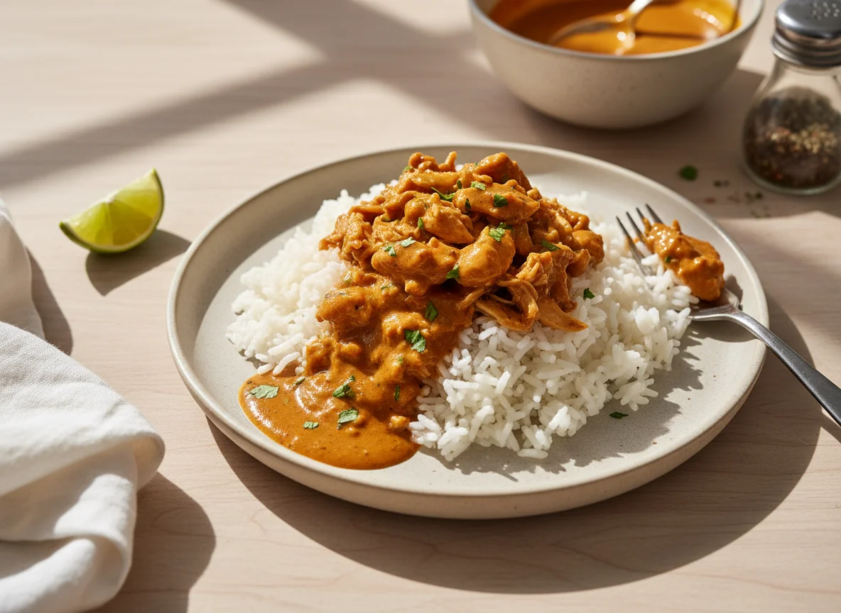 Rice with fish/chicken and sauce photo