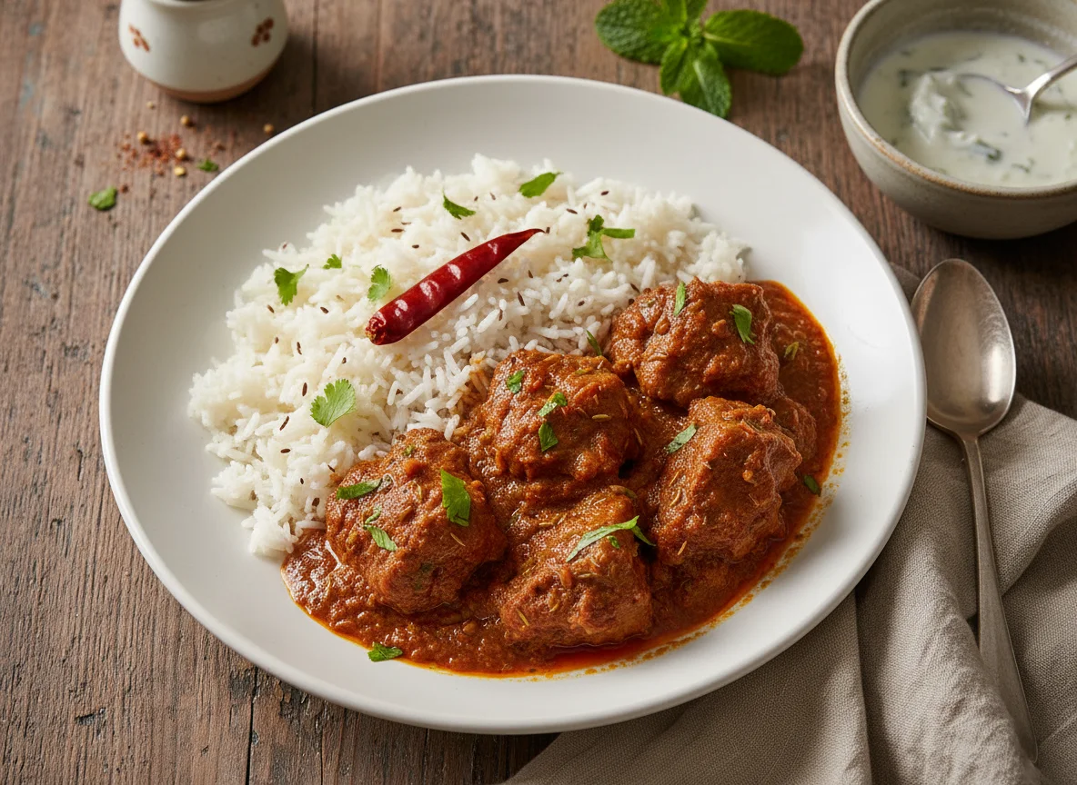 Rice with Meat Curry/Stew photo