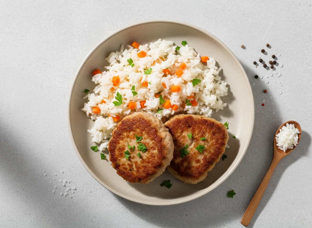 Rice with Meat Patties photo