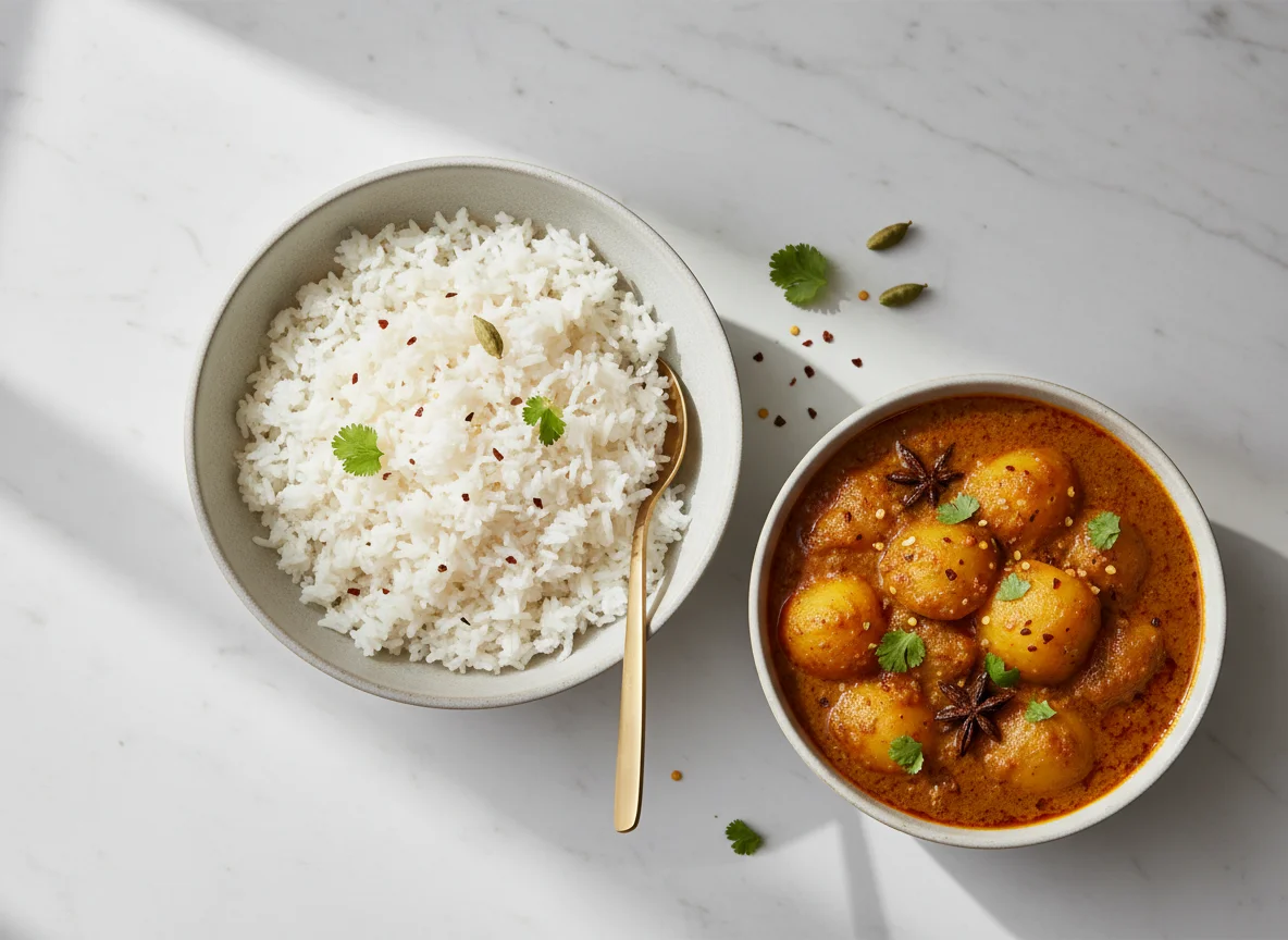 Rice with Potato Curry photo