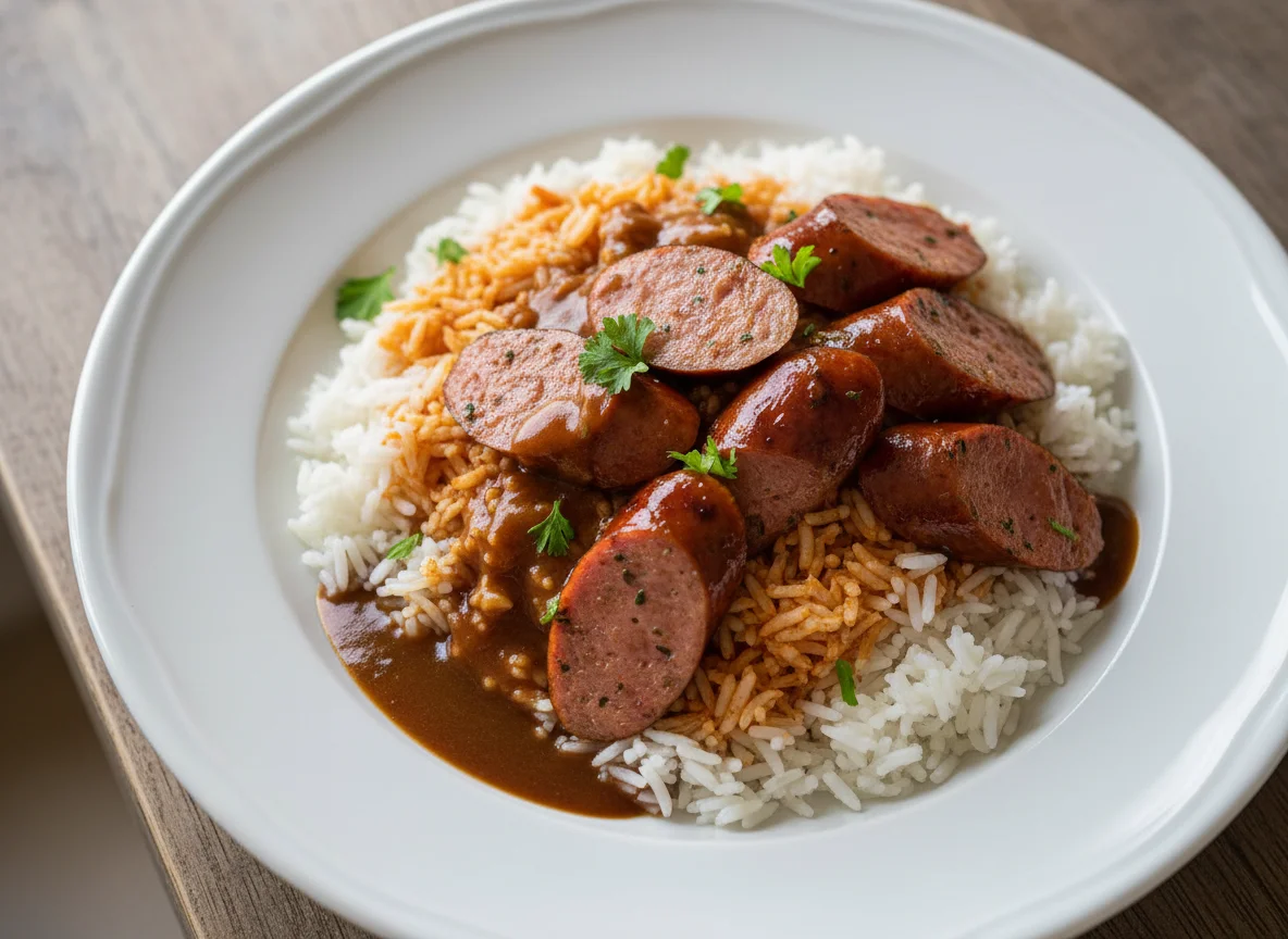 Rice with Sausage and Sauce photo