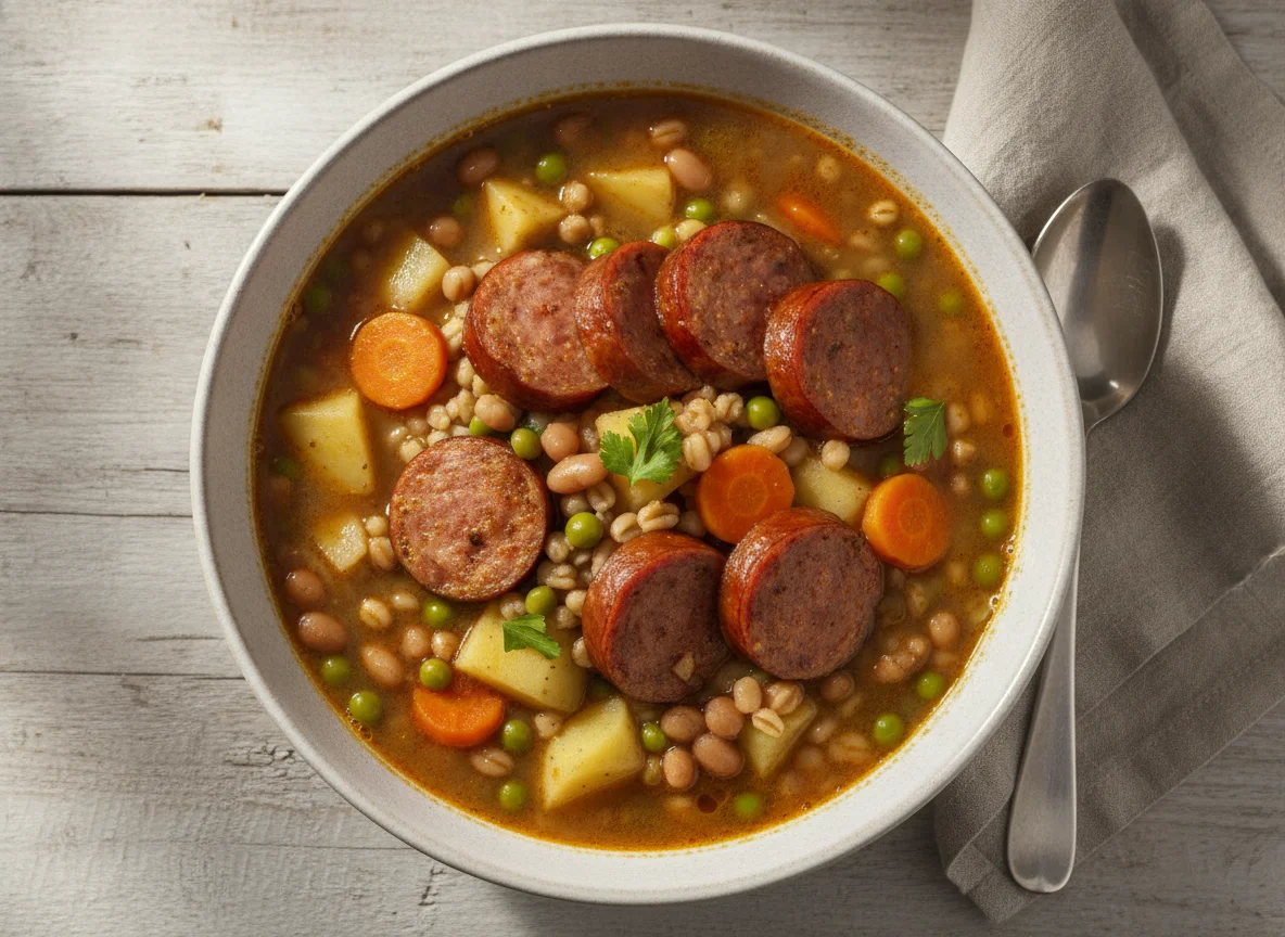 Ričet (Barley Stew with Carniolan Sausage) photo