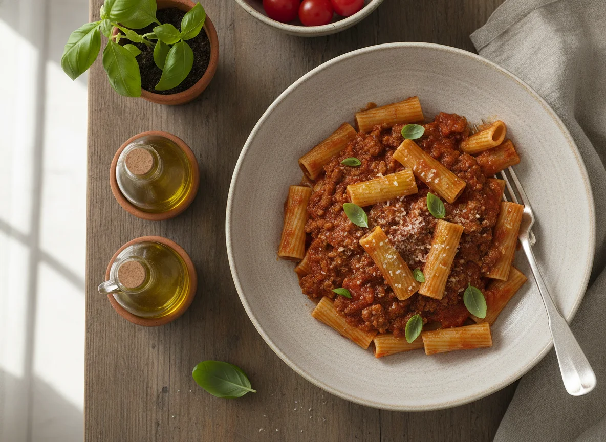 Rigatoni Bolognese photo