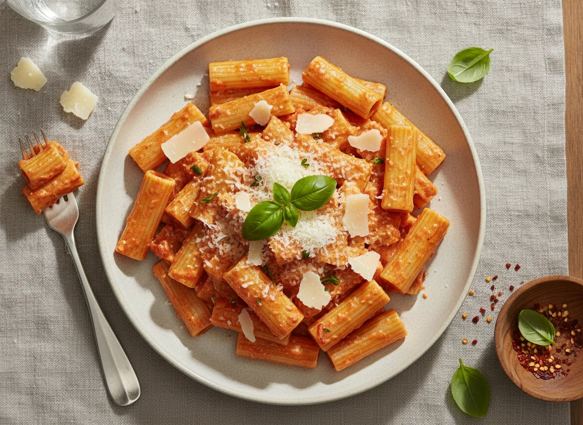 Rigatoni with Creamy Tomato Sauce photo