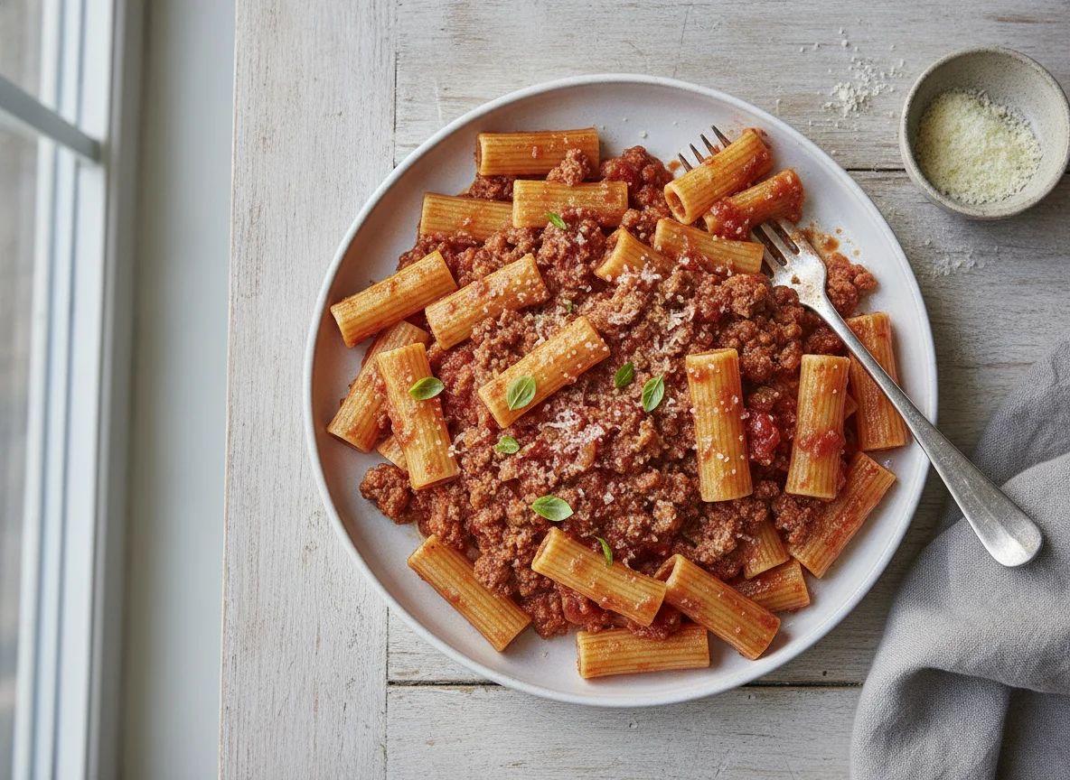 Rigatoni with Meat Sauce photo