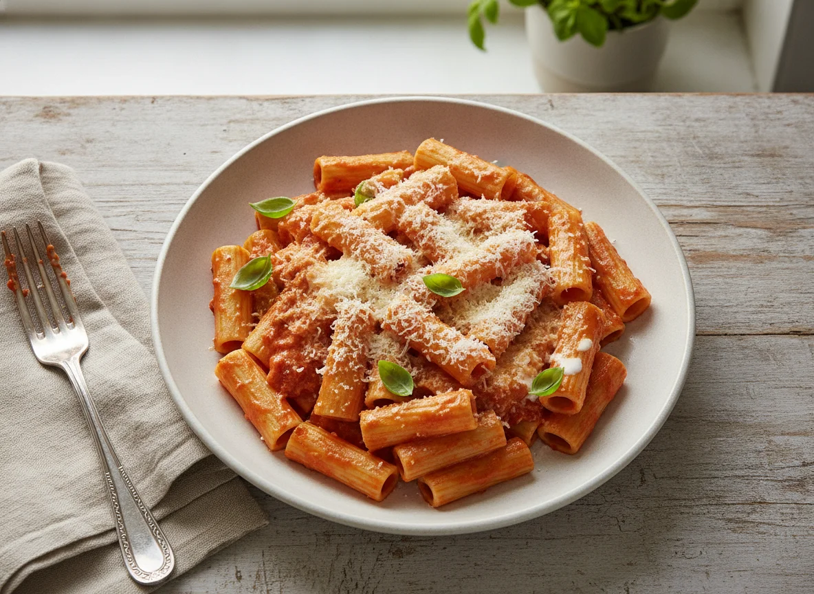 Rigatoni with Tomato Cream Sauce photo