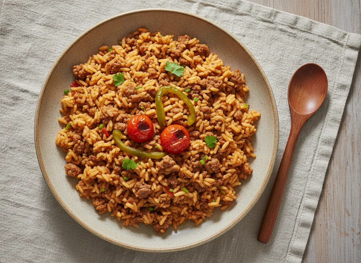 Riz au Boeuf (Guadeloupean Style Seasoned Rice) photo