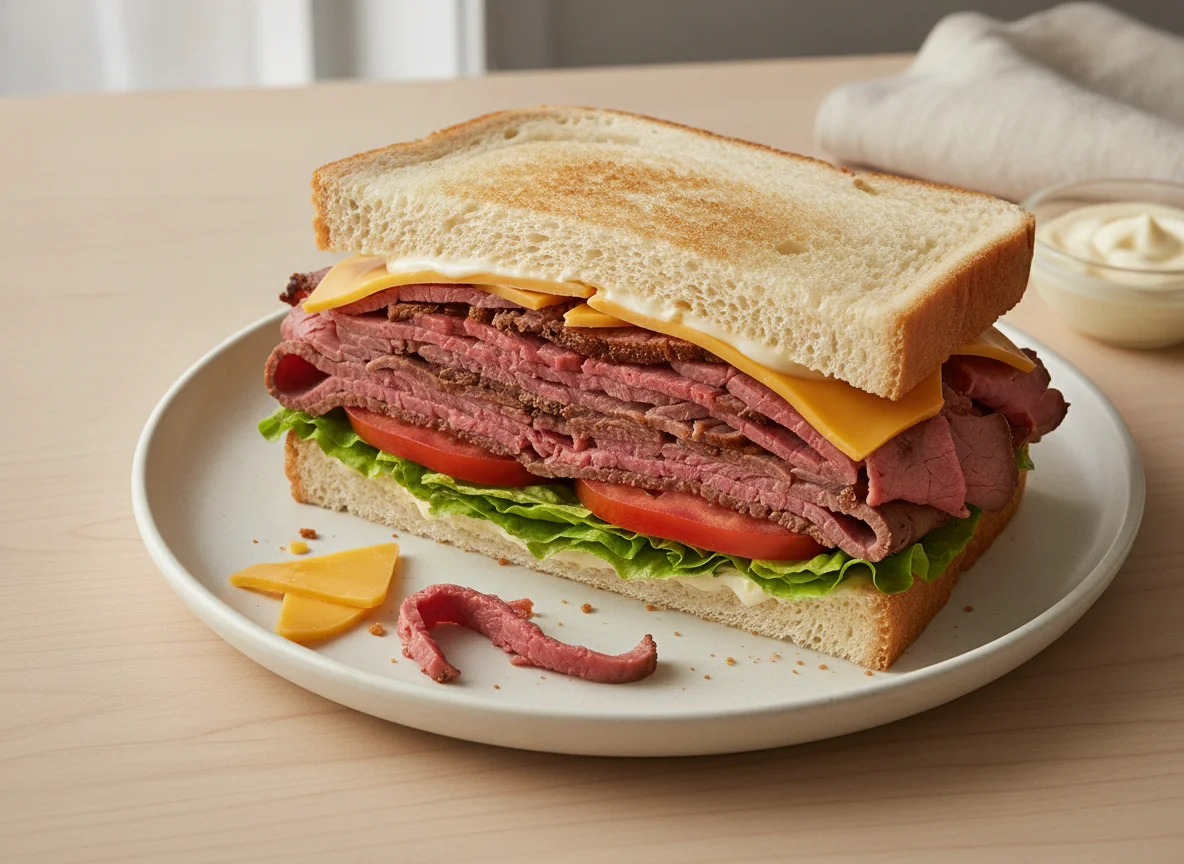 Roast Beef and Cheddar Sandwich photo