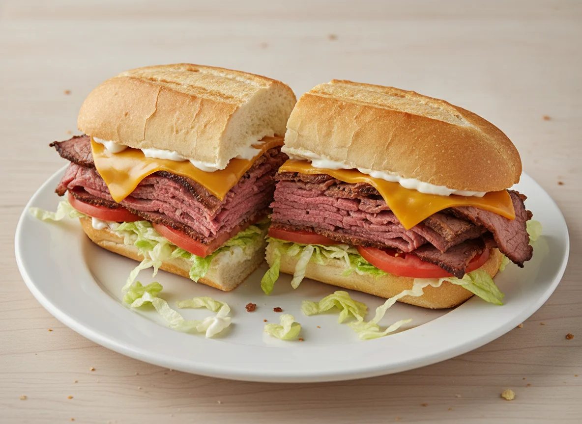 Roast Beef and Cheddar Sub Sandwich photo