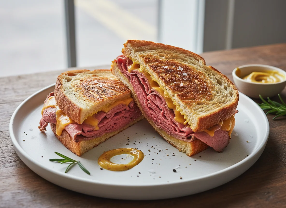 Roast Beef and Cheese Panini photo