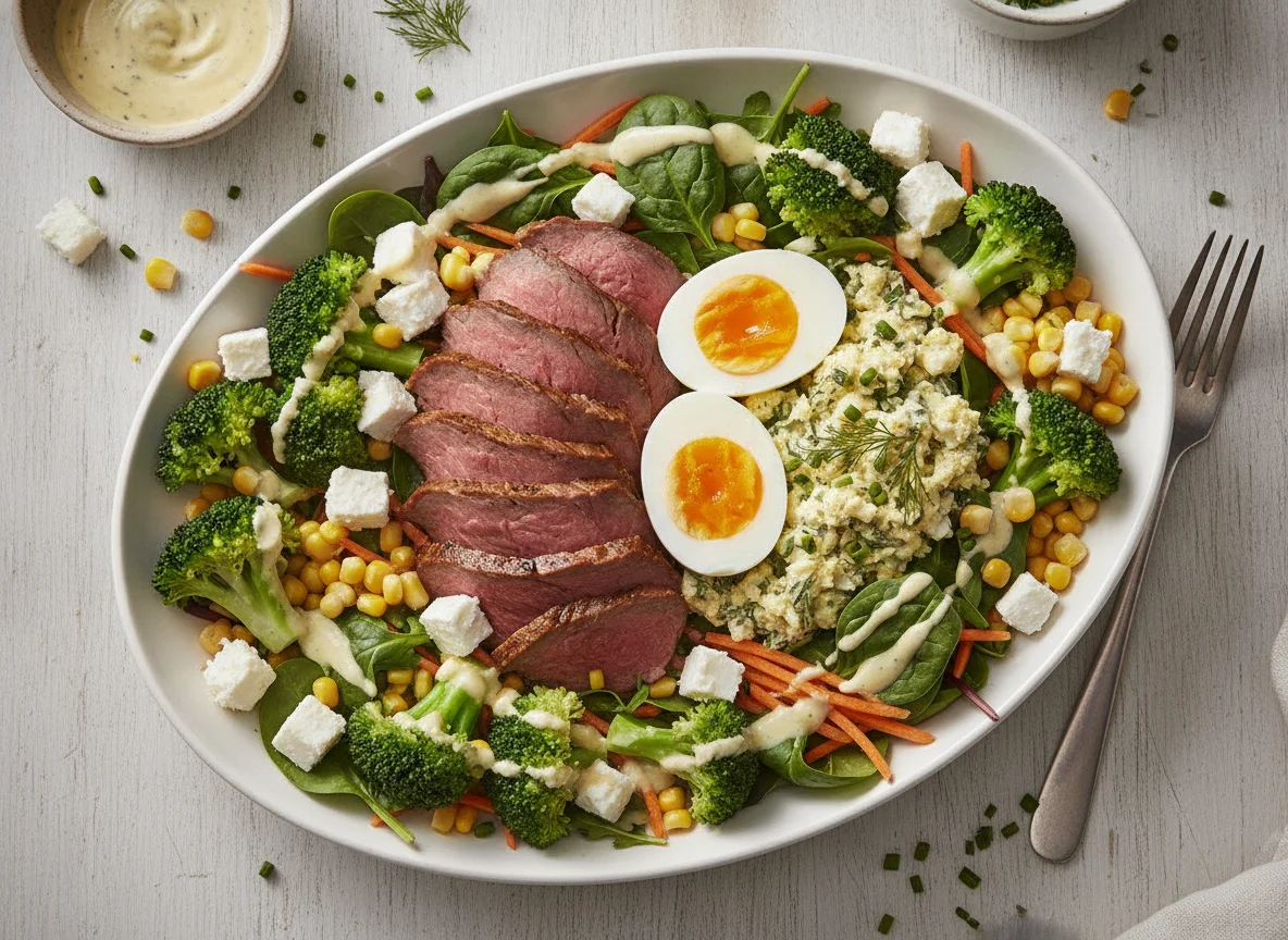 Roast Beef and Egg Salad Plate photo