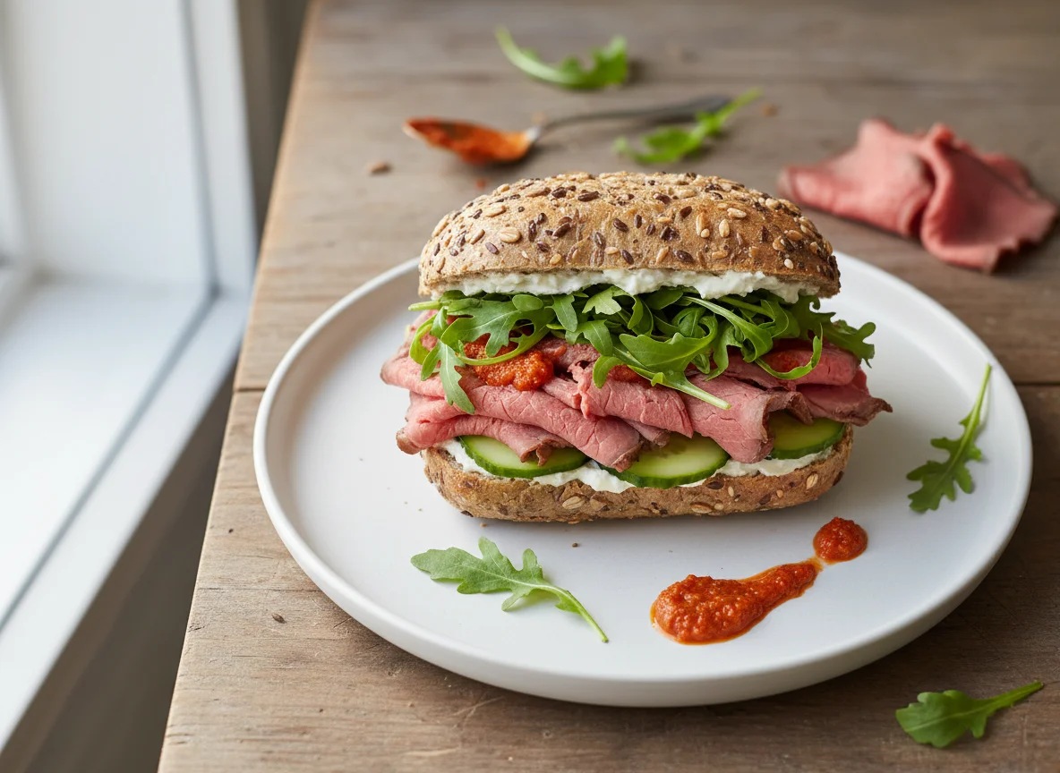 Roast Beef and Rocket Sandwich photo