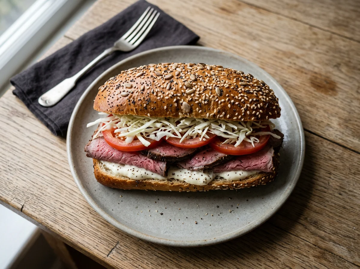 Roast Beef Sandwich with Mayonnaise photo