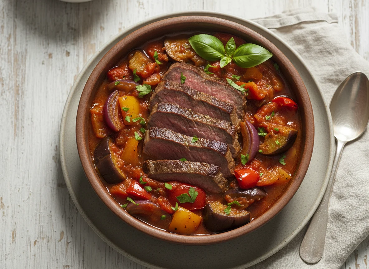 Roast Beef with Vegetable Stew photo