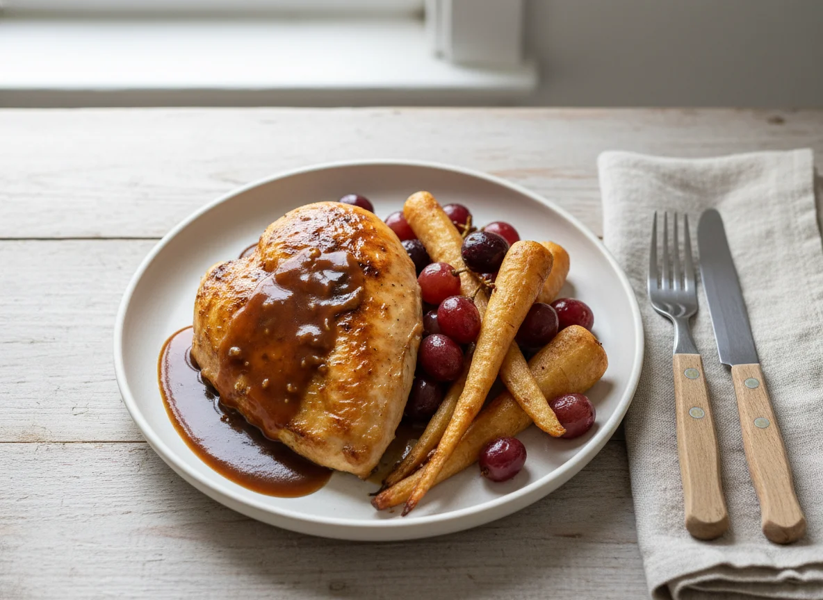 Roast Chicken with Gravy and Parsnip photo