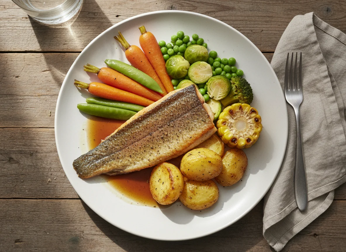 Roast Dinner with Fish photo