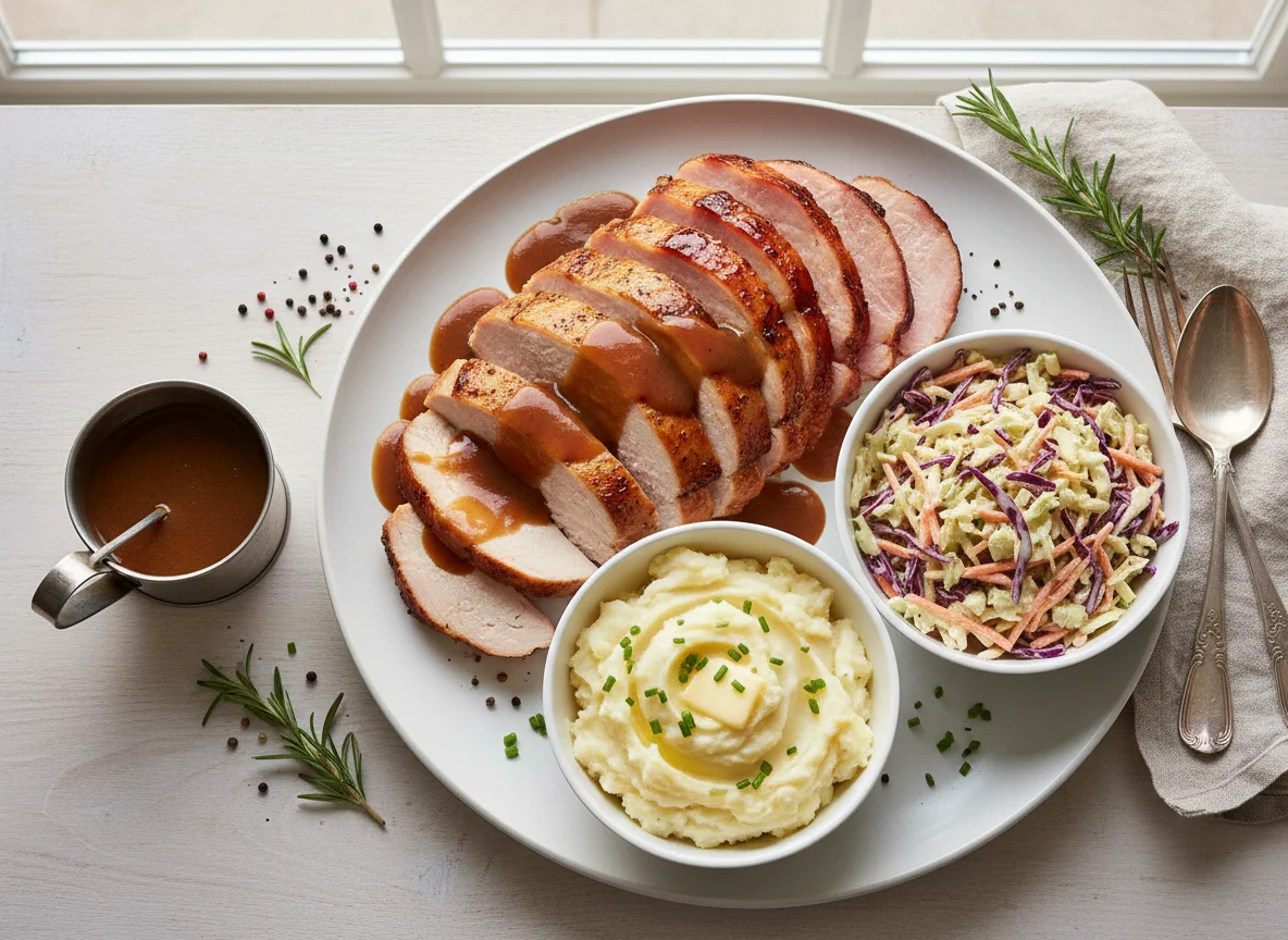 Roast Meat Platter with Sides photo