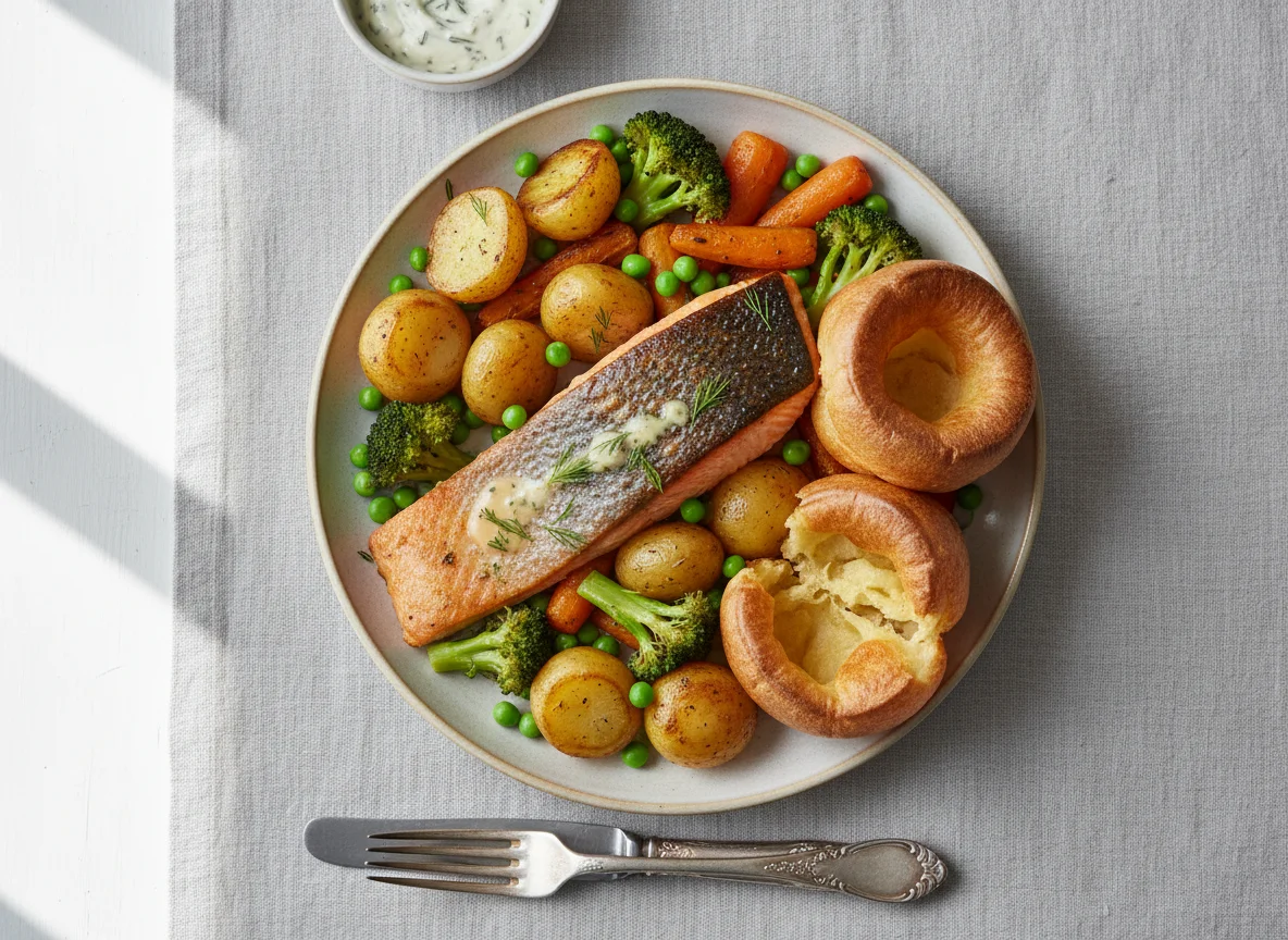 Roast Salmon with Vegetables photo