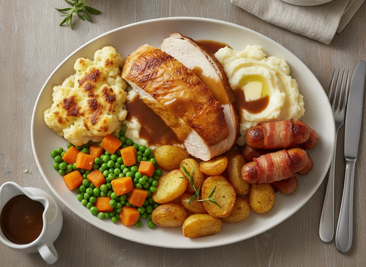 Roast Turkey Dinner with Trimmings photo