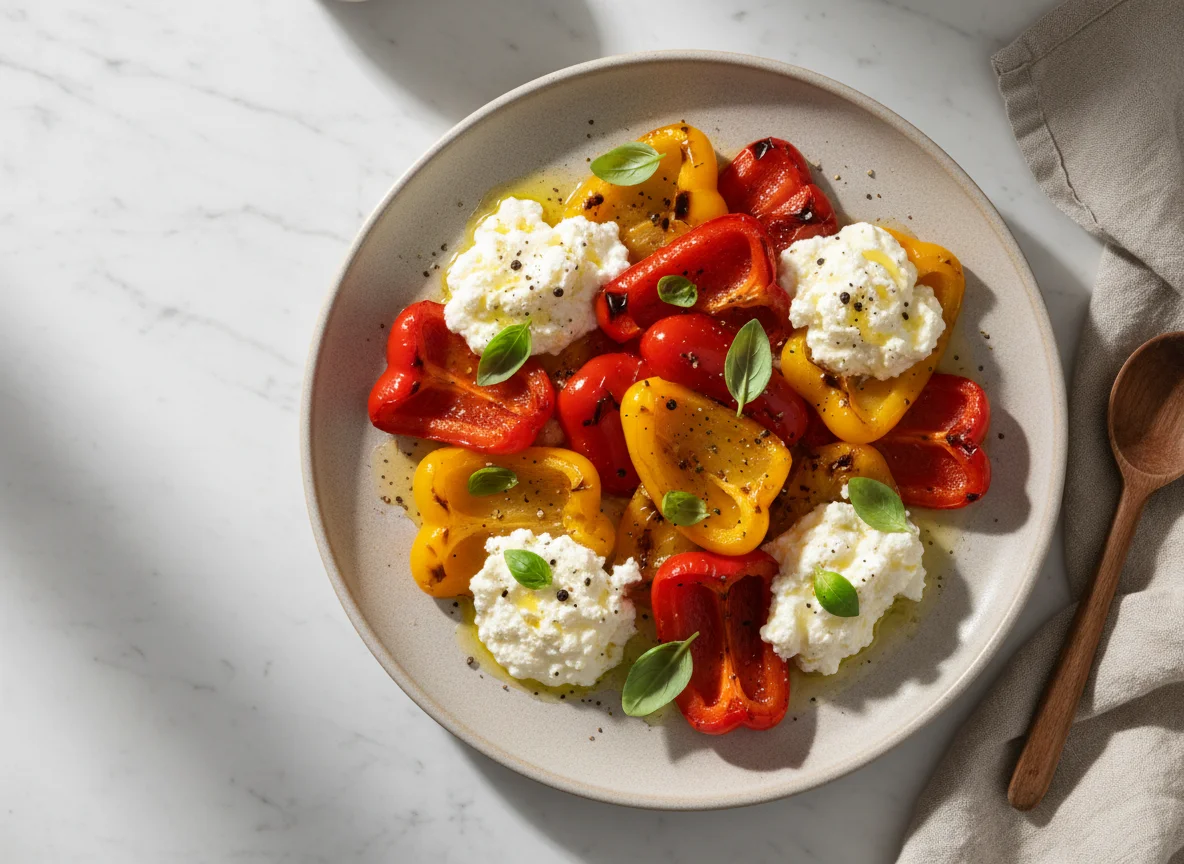 Roasted Bell Peppers with Ricotta photo