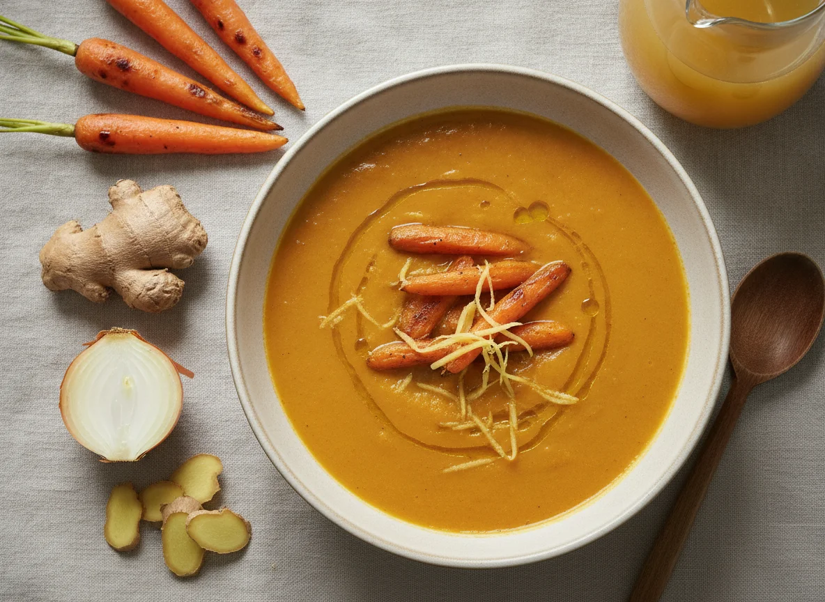 Roasted Carrot and Ginger Soup photo