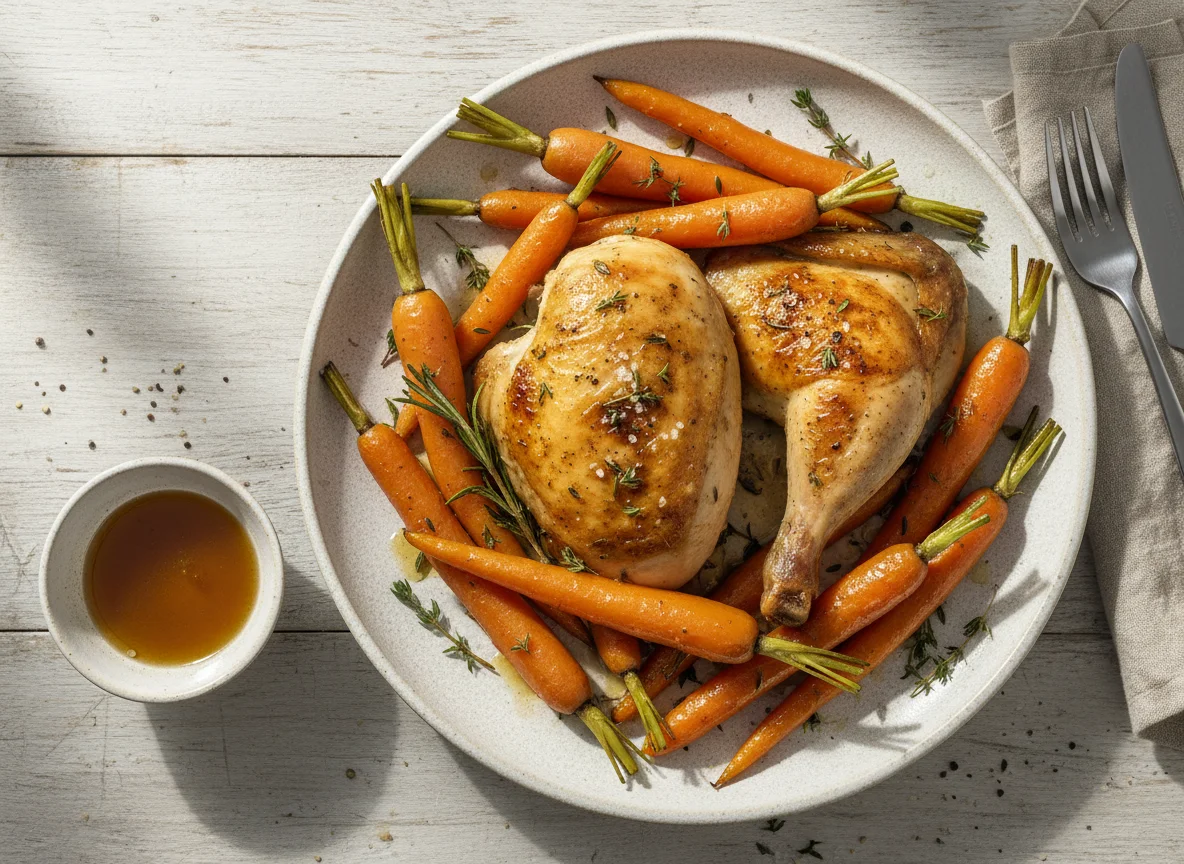 Roasted Chicken and Carrots photo