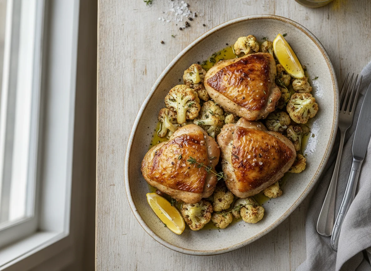 Roasted Chicken and Cauliflower photo