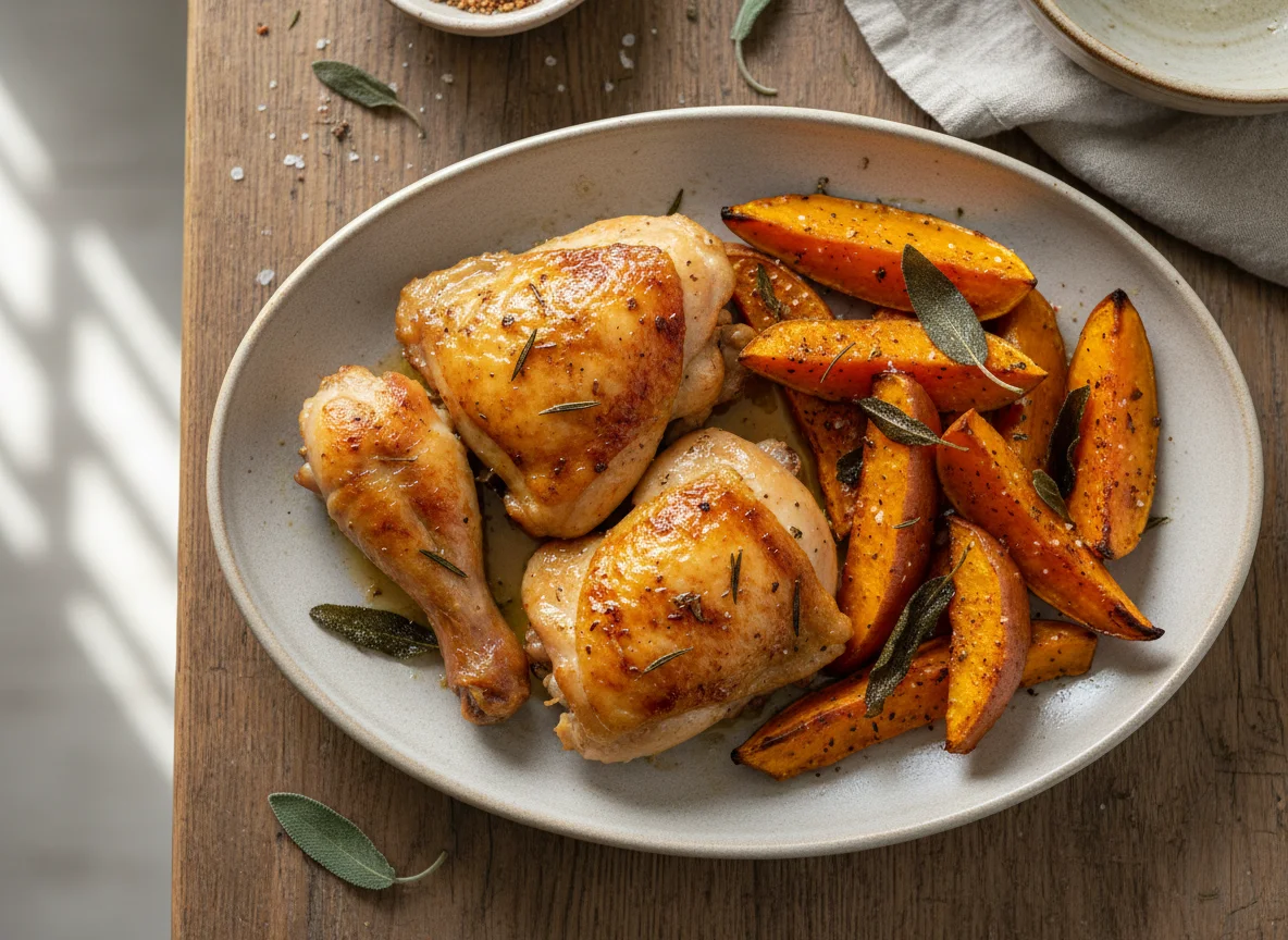 Roasted Chicken and Sweet Potato photo