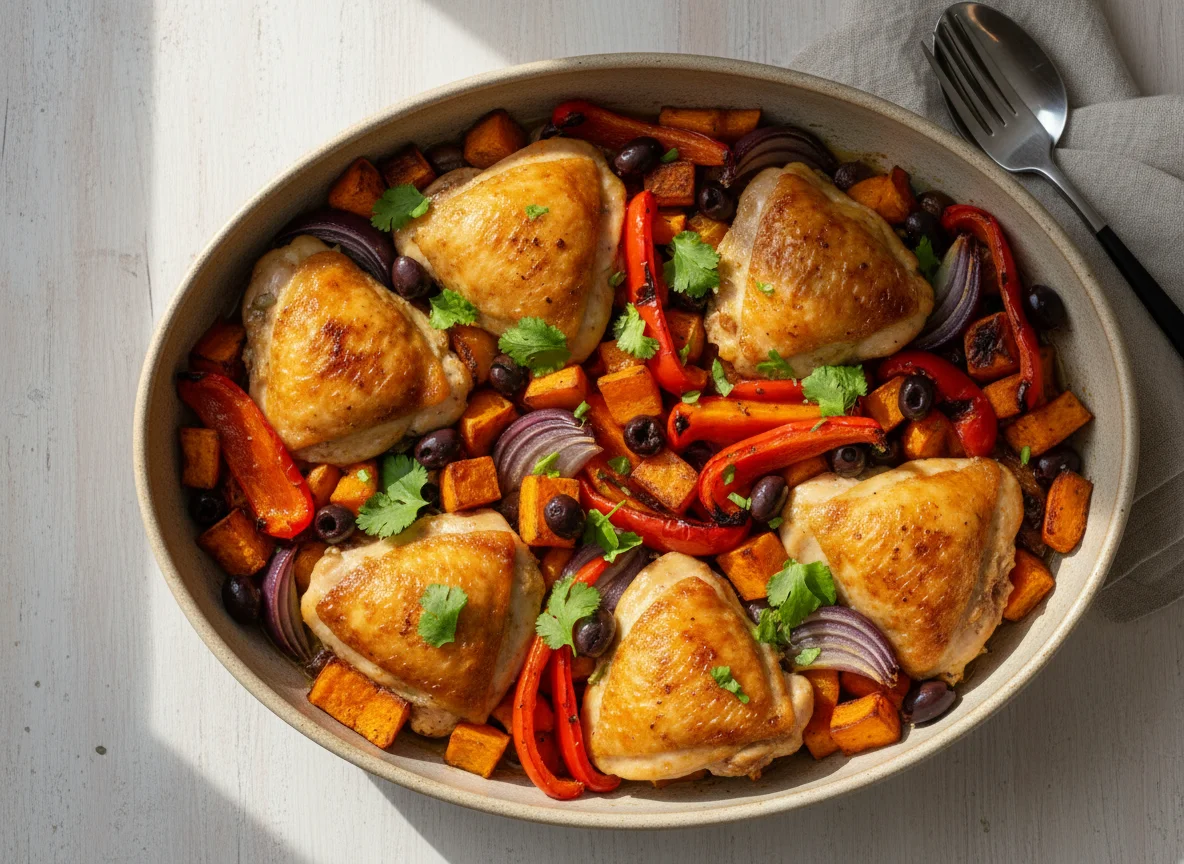 Roasted Chicken and Vegetable Traybake photo