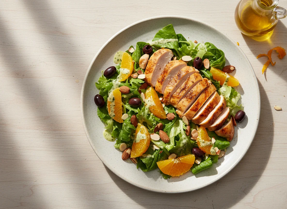 Roasted Chicken Breast Salad with Orange and Almonds photo