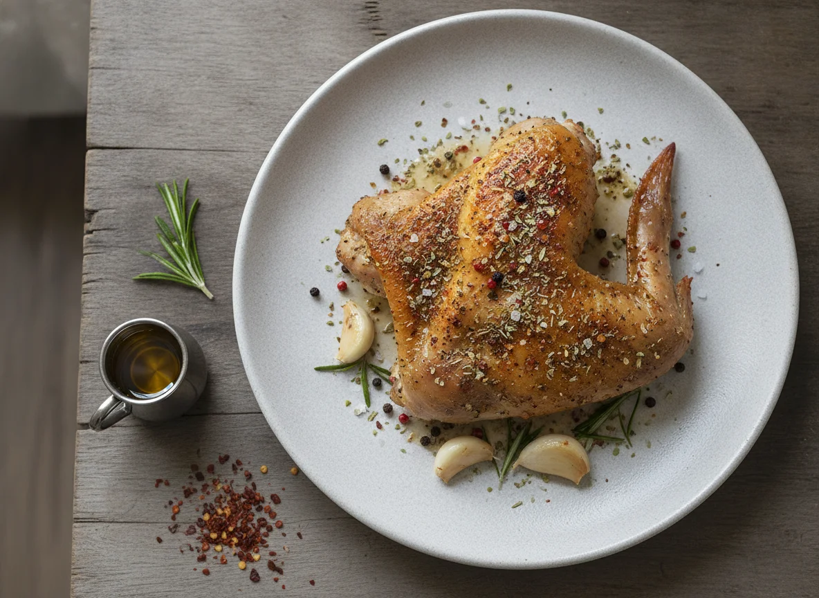 Roasted chicken wing photo