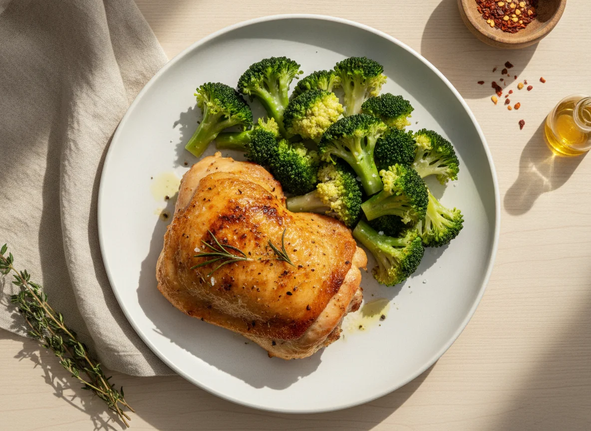 Roasted Chicken with Broccoli photo