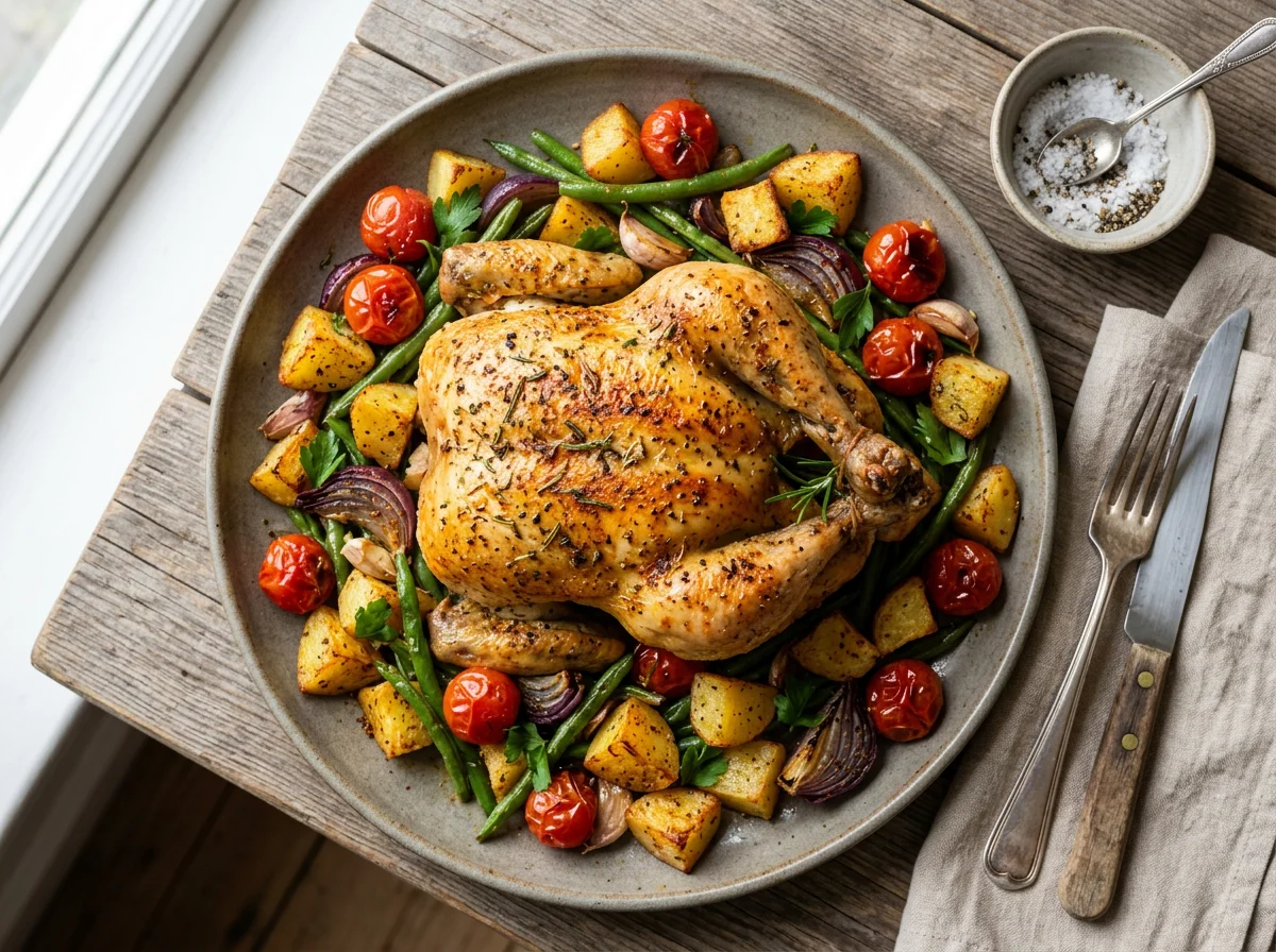 Roasted Chicken with Vegetables and Spices photo