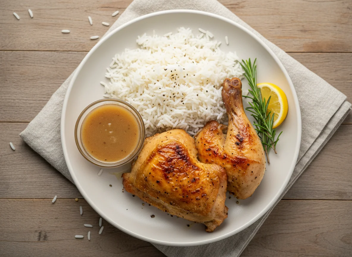 Roasted Chicken with White Rice photo