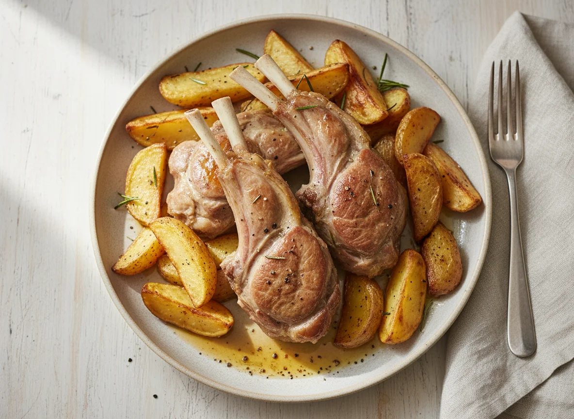 Roasted Lamb with Potatoes photo
