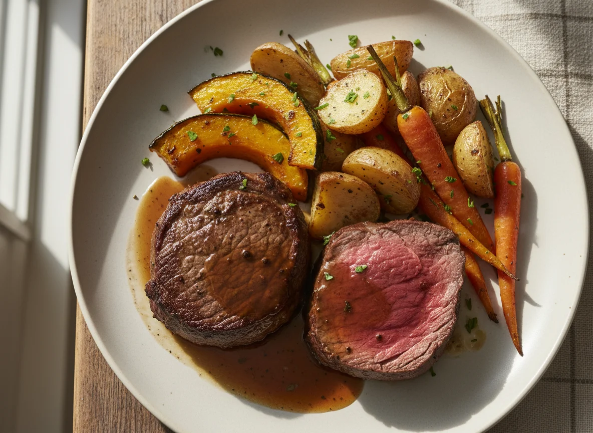 Roasted Meat and Vegetables photo