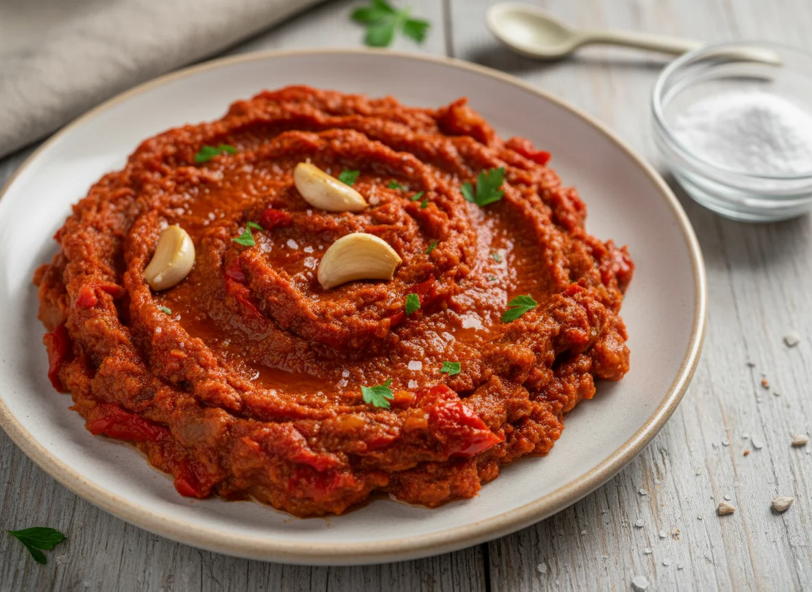 Roasted Pepper and Tomato Spread (Lutenitsa type) photo