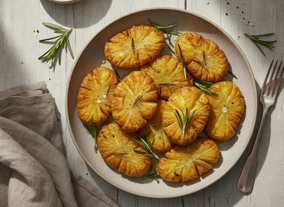 Roasted potatoes with rosemary photo