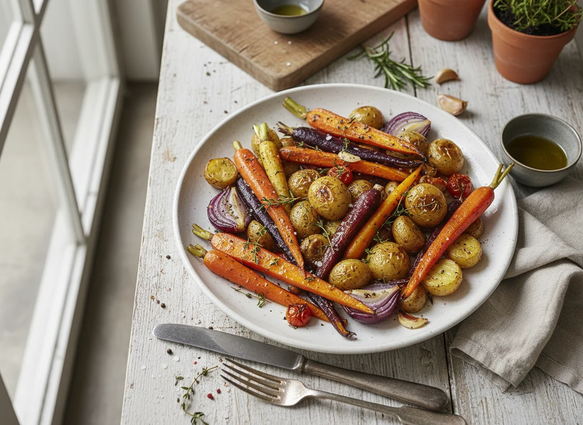 Roasted Root Vegetables with Red Onion photo