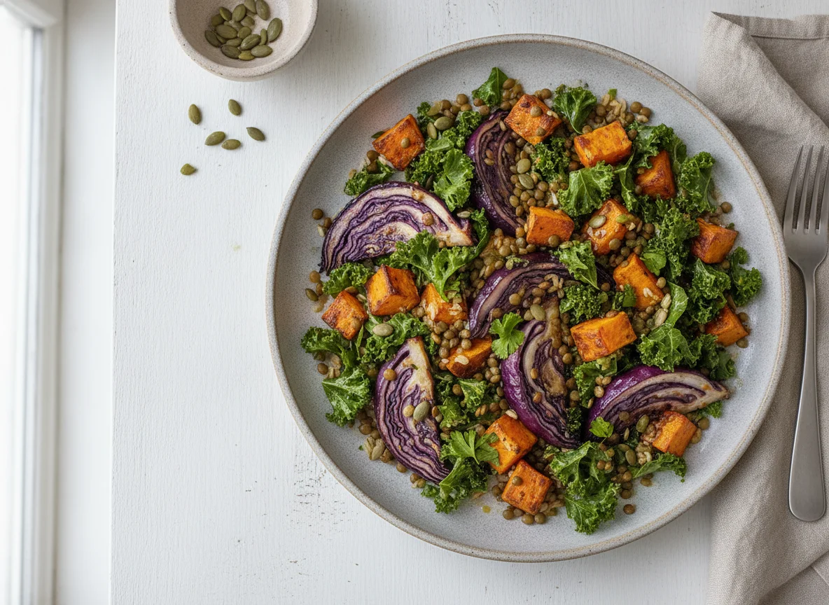 Roasted Vegetable and Lentil Salad photo
