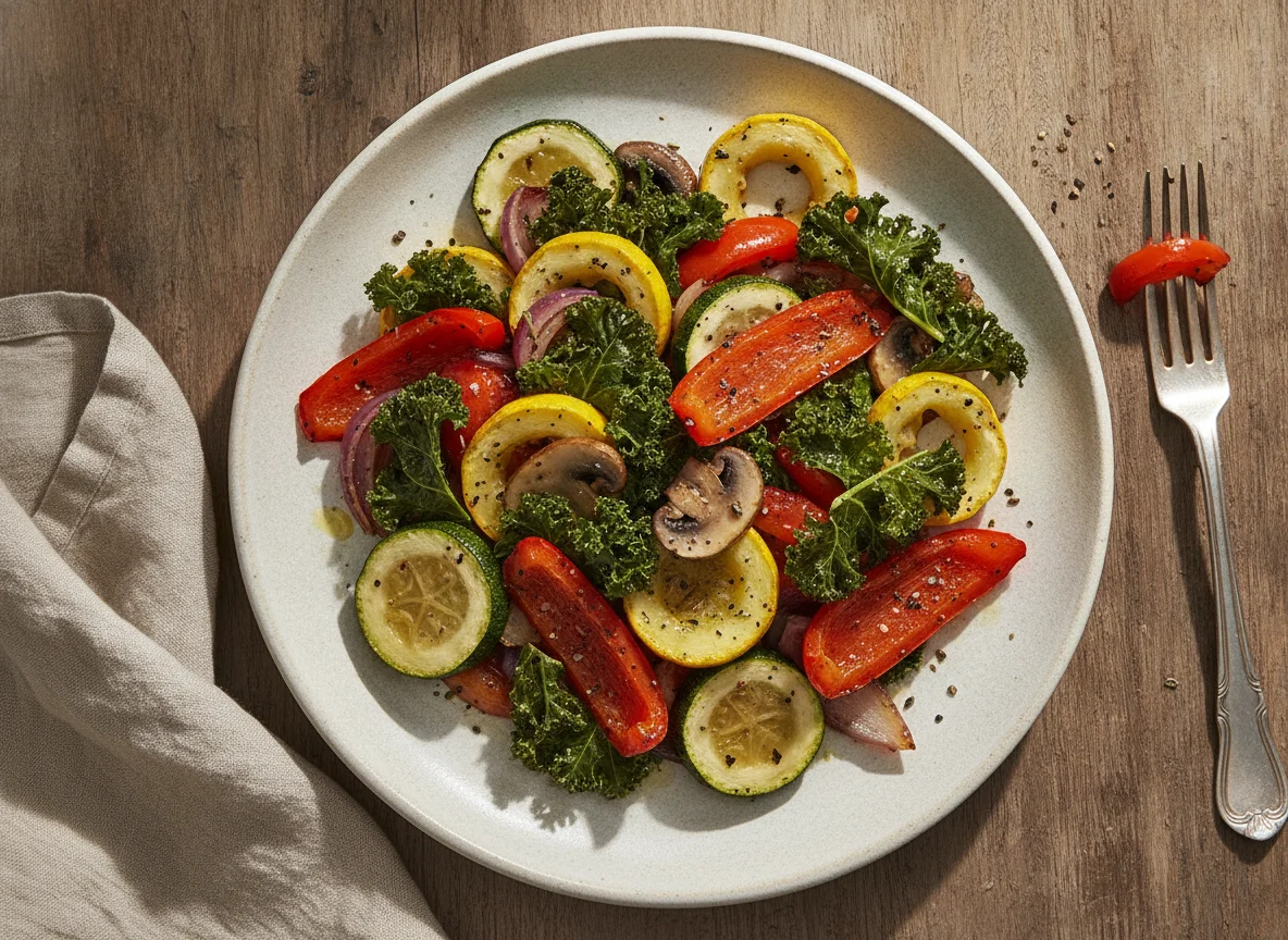 Roasted Vegetable Medley with Kale photo