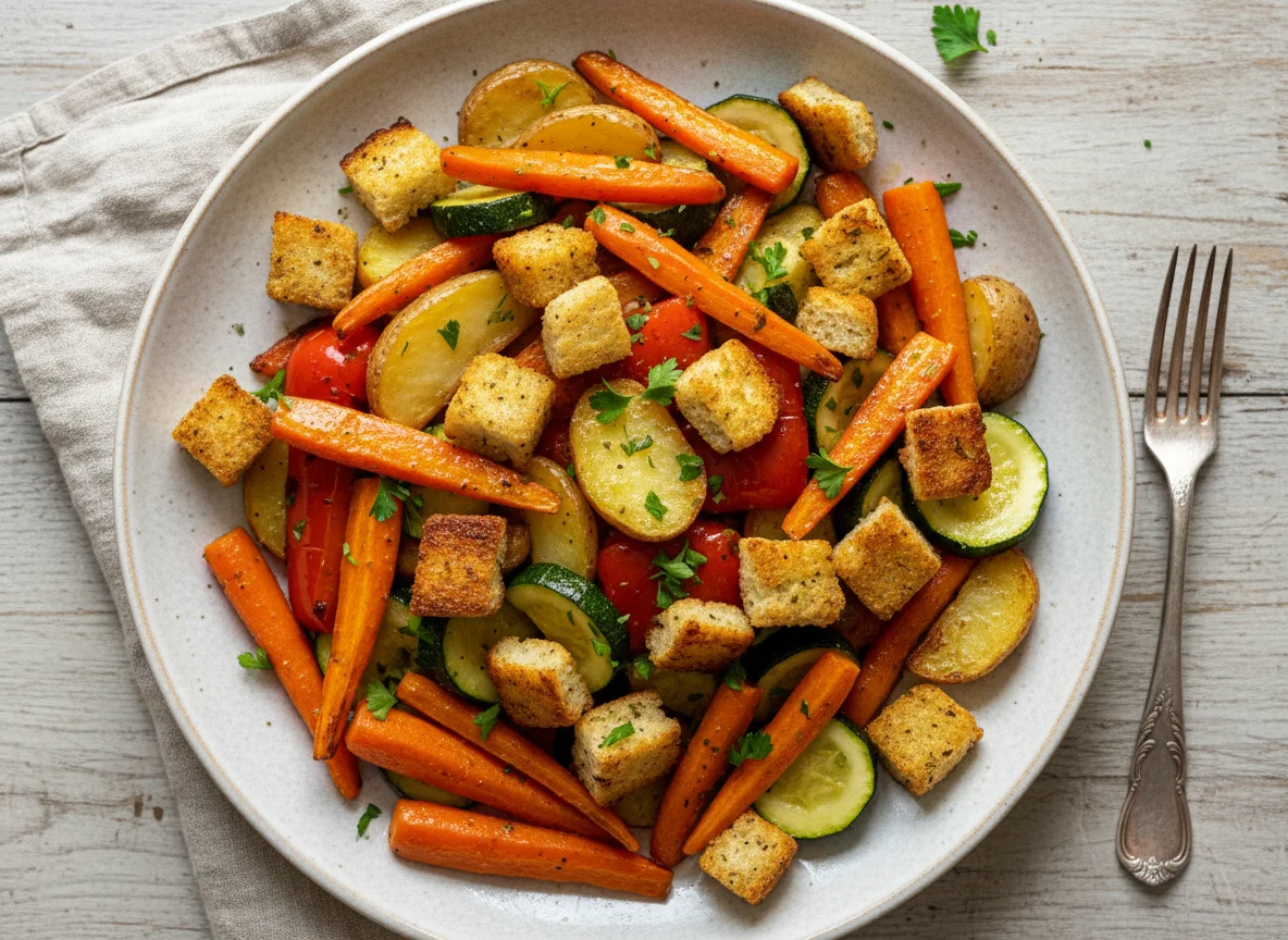 Roasted Vegetables with Croutons photo