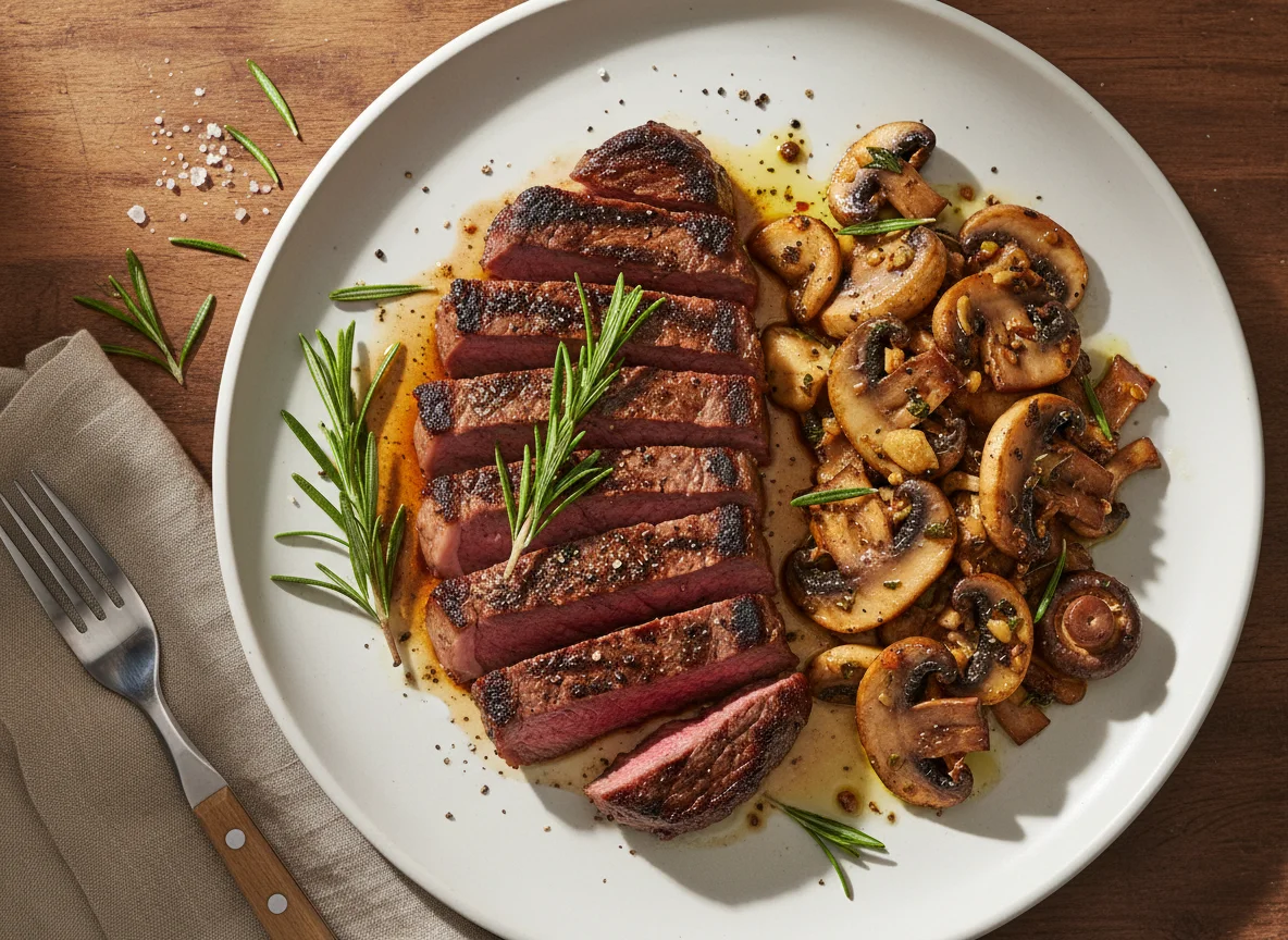 Rosemary Steak with Mushrooms photo