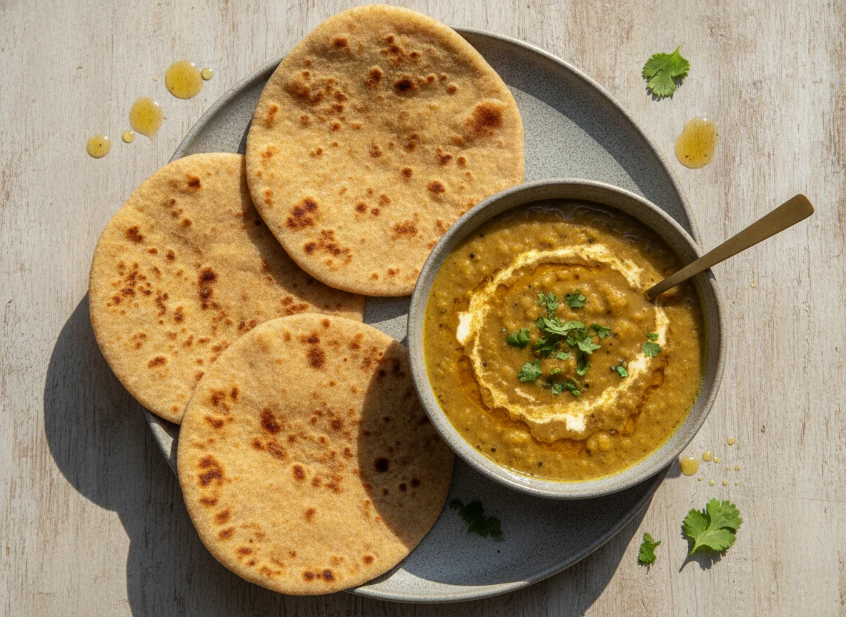 Roti with Mash Daal photo