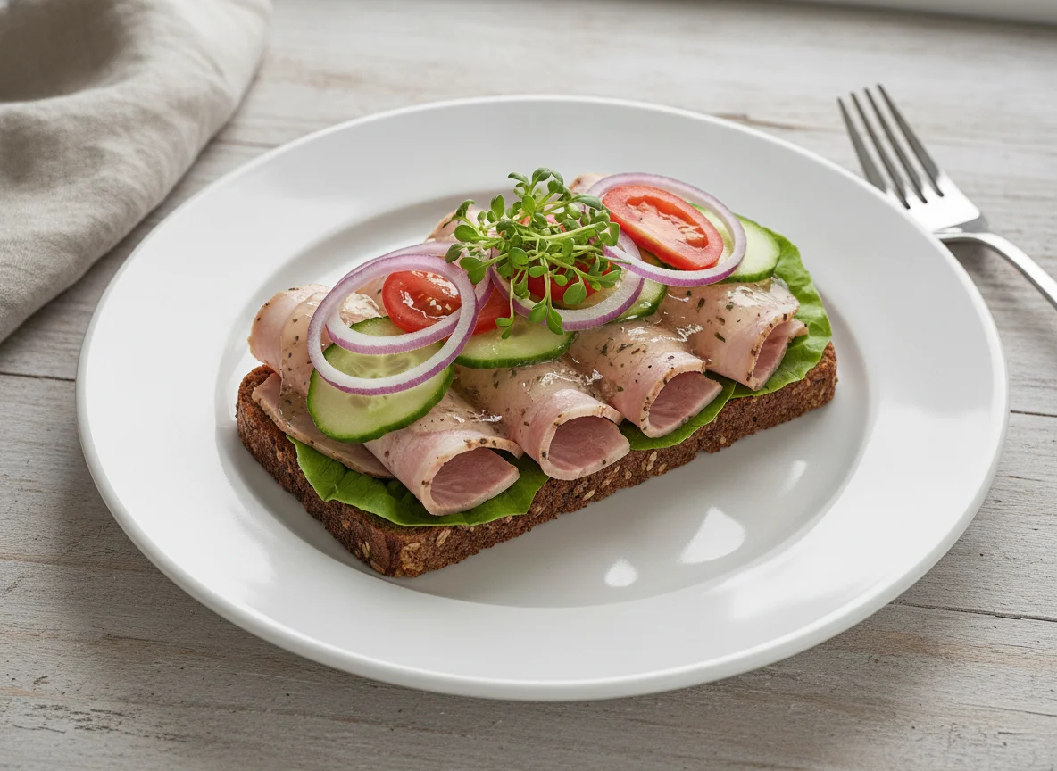 Rullepølse Smørrebrød photo