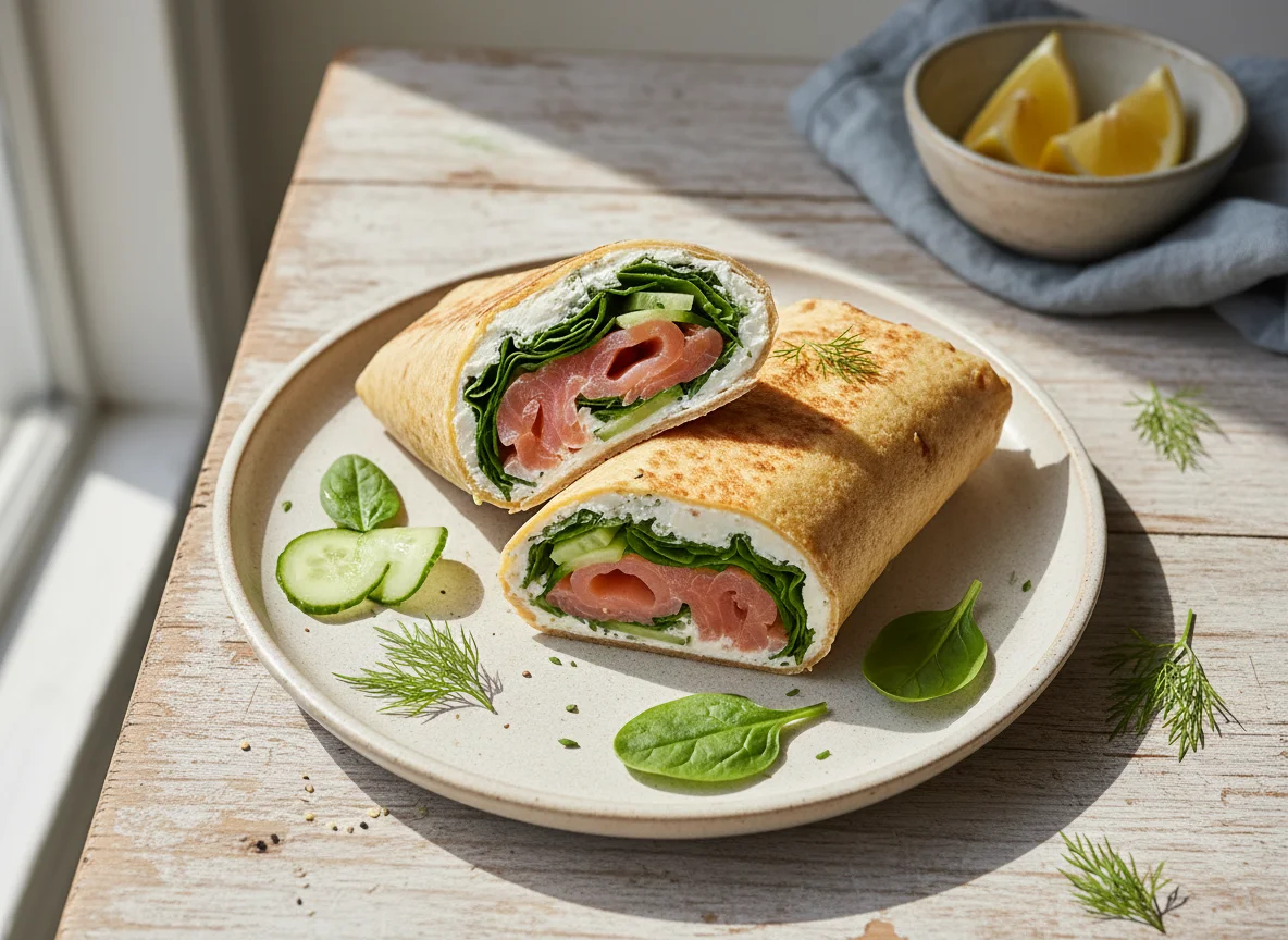 Rustic Smoked Salmon Wrap photo