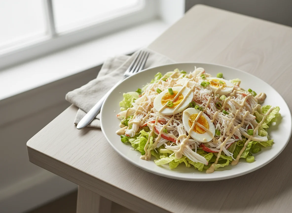 Salad with Hard-Boiled Eggs and Imitation Crab photo