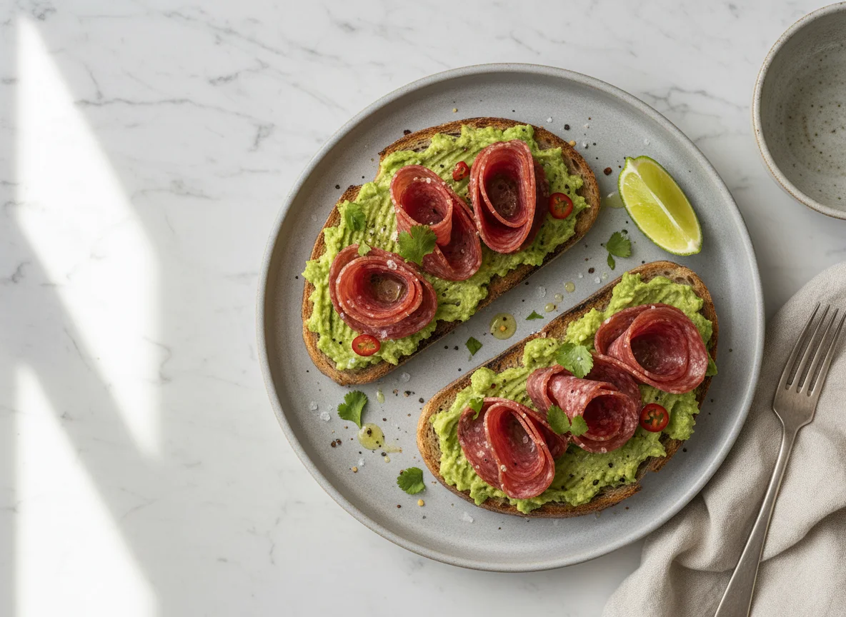 Salami and Avocado Toast photo