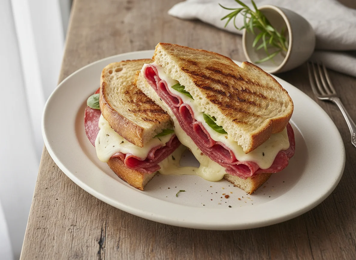 Salami and Cheese Panini photo