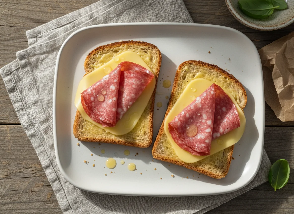 Salami and Cheese Toast photo
